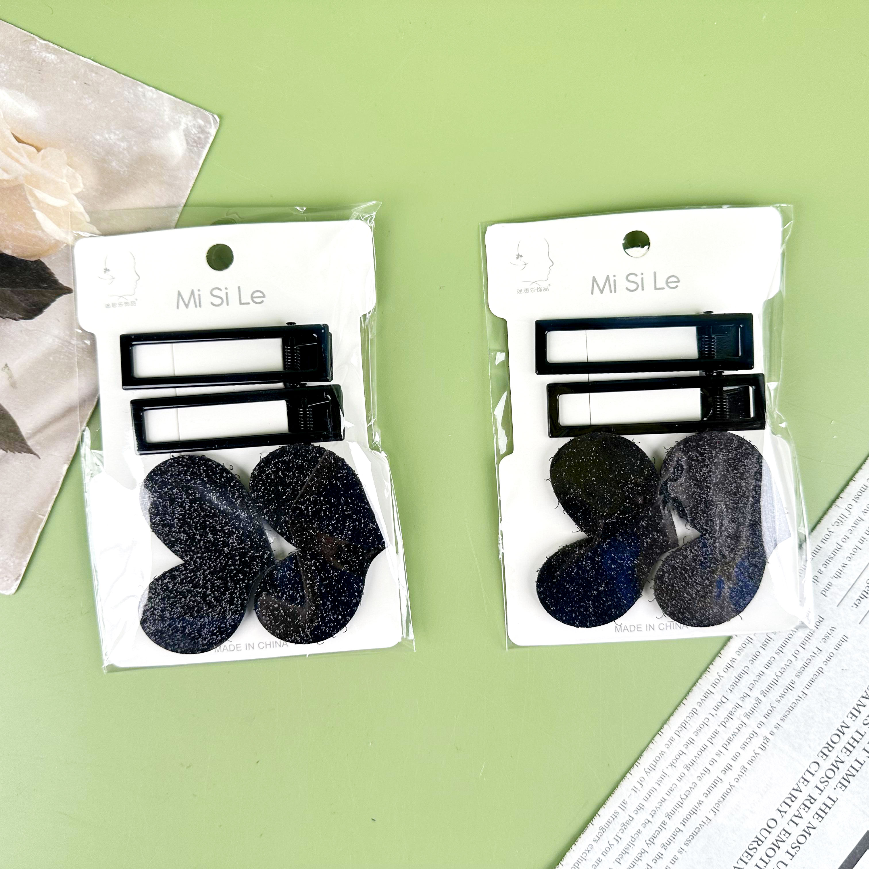 Bag set of 2 bangs stickers and 2 clips